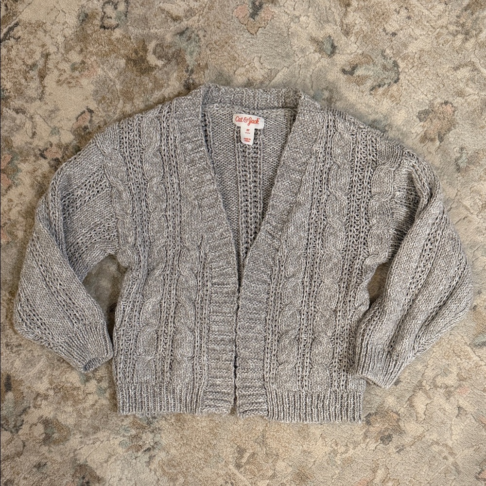 Cat & Jack Glitter Knit Cardigan